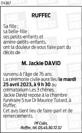 DAVID Jackie